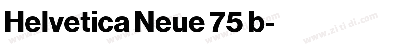 Helvetica Neue 75 b字体转换